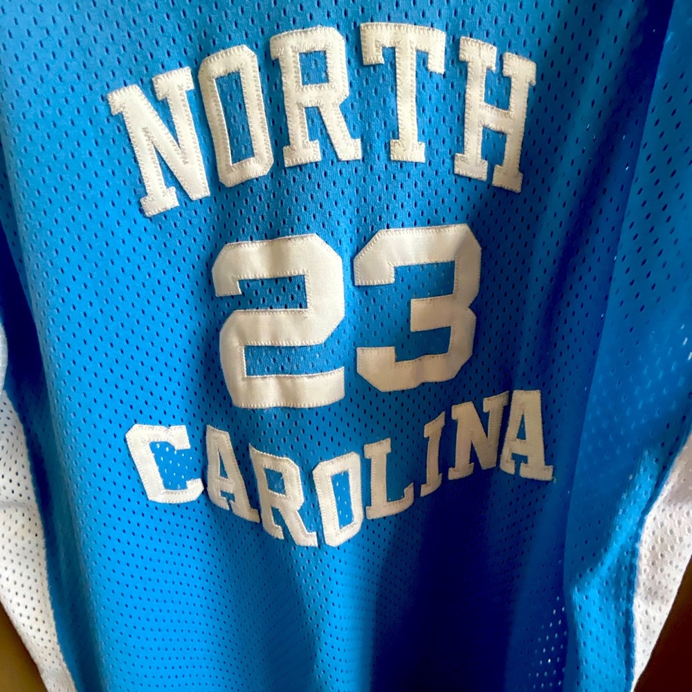 VTG MADE IN USA 80' s  NIKE N.CAROLINA TAR HEELS JORDAN AUTHENTIC JERSEY SIZE 48